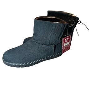 Muk Luks Charcoal Ankle Booties